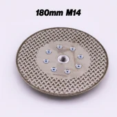180 mm M14 Çift Taraflı Flanşlı Elektrolize Elmas Kesme Taşlama Testere Turbo Disk Mermer Kesim thumbnail 4