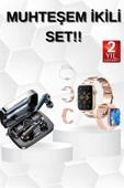 Dijital Göstergeli Powerbank Bluetooth Kulaklık ve Yeni Nesil Amoled Ekran Akıllı Saat thumbnail 2