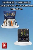 2025 Model Kablosuz Kulaklık ve Yeni Nesil Akıllı Saat Metal Kayış Plastik Kayış thumbnail 2