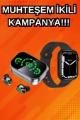 Yeni Nesil Akıllı Saat ve Ucuz Kaliteli Bluetooth Kablosuz Kulaklık Amoled Ekran thumbnail 2