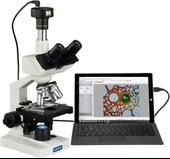OMAX - 40X-2000X Laboratuvar Trinoküler Biyolojik Bileşik LED Mikroskop thumbnail 1