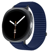 Samsung Galaxy Watch 8 44mm 40mm 47mm İle Uyumlu Naylon Spor Loop Kordon Ayarlanabilir Rahat ve Dayanıklı  Lacivert thumbnail 1