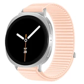 Samsung Galaxy Watch 8 44mm 40mm 47mm İle Uyumlu Naylon Spor Loop Kordon Ayarlanabilir Rahat ve Dayanıklı  Pudra - 1