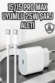 İOS Uyumlu Type-C Girişli Hızlı Şarj 15/15 Pro Max Adaptör ve Kablosu - 2