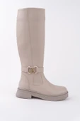 Muggo AVENTRA Kemer ve Toka Detaylı Fermuarlı Kadın Çizme - 9