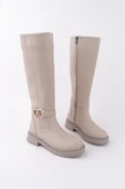 Muggo AVENTRA Kemer ve Toka Detaylı Fermuarlı Kadın Çizme - 7