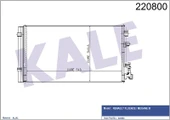 KLIMA RADYATORU (KONDANSER) RENAULT FLUENCE MEGANE III SCENIC III  GRAND SCENIC III 1.2 Tce 1.4 1.5 - KALE 050ABC050 - 1