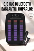 Bluetooth Hoparlör RGB Işıklı USB SD Kart Girişli Taşınabilir - 2