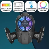 Coofbe Profesyonel Turbo Fan 4000Mah 6000RPM 2İN1 Ayarlanabilir Tetik Telefon Soğutucu Radyatör 3 Kademeli thumbnail 7