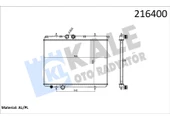 MOTOR SU RADYATORU P206 P206+ (T3E) 1,4 / 1,6 16V / 2,0 16V / 1,4HDI KLIMALI P206 TU5JP4 (1,6 16V) - KALE 2033011AB - 1