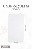 10'lu Beyaz Banyo Havlusu - 70x140cm, 490gr, %100pamuk, Spa Ve Otel Havlusu, Günlük Kullanıma Uygun - 4