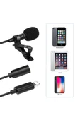 Akman ALLY iPhone Lightning Yaka Mikrofonu+3.5MM jack Profesyonel Youtuber Mikrofonu-( - ACL6201785-9616 thumbnail 5