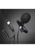 Akman ALLY iPhone Lightning Yaka Mikrofonu+3.5MM jack Profesyonel Youtuber Mikrofonu-( - ACL6201785-9616 thumbnail 4