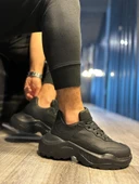 Yüksek Taban Günlük Ayakkabı N Siyah (Siyah Taban) thumbnail 3