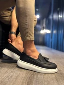 Günlük Spor Klasik Ayakkabı Siyah (Beyaz Taban) thumbnail 1