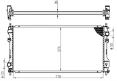 MOTOR SU RADYATORU (+AC) TRANSIT V184 2,4TDCI 115PS / 120PS / 125PS 01>06 KLIMALI OLCU: (770 X378 X - ORIS BFR059026 - 1