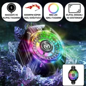 Coofbe Gösteregeli 5000 RPM Turbo Fan Işıklı Klipsli Buz Etkili Telefon Soğutucu Radyatör Tüm Telefonlara Uyumlu - 8