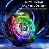 Coofbe Gösteregeli 5000 RPM Turbo Fan Işıklı Klipsli Buz Etkili Telefon Soğutucu Radyatör Tüm Telefonlara Uyumlu - 4