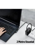DropCep Zinc Manyetik Type-C to DC Round (55x25mm) Laptop Şarj Kablosu 100W 2m-(1903) - CKPG2013-6367 thumbnail 3