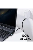 MST BOUTİQUE Zinc Manyetik Type-C to DC Round (40x17mm) Laptop Şarj Kablosu 100W 2m-(1903) - MSTBQ2327-7257 thumbnail 2