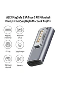 Akman MagSafe MacBook 2 5A Type C PD Mıknatıslı Dönüştürücü Şarj Başlık Ma - ACL6208884-4012 thumbnail 2