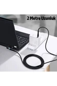 pazarcraft Zinc Manyetik Type-C to DC Round (79x55mm) Laptop Şarj Kablosu 100W 2m-(1903) - PZRCR3524-6187 thumbnail 3