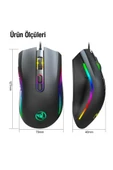 Akman HXSJ A869 7200DPI Ayarlanabilir RGB Işık Gaming Oyuncu Mouse-(1903) - ACL6205626-5324 thumbnail 5