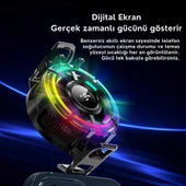 Coofbe Gösteregeli 6000 RPM Turbo Fan Işıklı Klipsli Buz Etkili Telefon Soğutucu Radyatör Tüm Telefonlara Uyumlu thumbnail 5