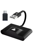 CepteToptan Ally Usb+Type-C Android Kablosuz Carplay Adaptör Çevirici - Youtube Netflix Ti - CPT4722004-2372 thumbnail 2