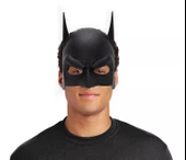 Siyah Renk Çocuk Boy Arkadan Lastikli Batman Maskesi A Kalite 20x14 cm thumbnail 4