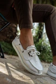 Mevsimlik Keten Ayakkabı Beyaz thumbnail 3