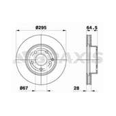 Mercedes Fren Diski On W204 07>14 S204 07>14 C204 11> R197 11> C197 10> - Braxıs Ae0147 thumbnail 2