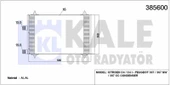 KLIMA RADYATORU (KONDANSER) P307 C4 2.0HDI 8V / 16V 01>OLCU: (540×358×16) - KALE 385600 - 1