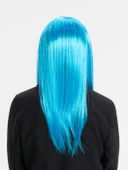 Açık Mavi Renk Uzun Düz Parti Peruğu thumbnail 2