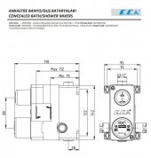 Eca Ankastre Banyo Bat. Sıva Altı Grubu 2 Yollu 102166201 - 2