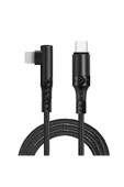 Akman ALLY Type-C to İPhone 20w Lightning Hızlı Şarj Kablosu Oyuncu 90 Derece Kabl - ACL6206175-7666 - 1