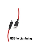 Akman HOCO X21 Plus USB to iPhone Lightning Silikon Hızlı Şarj ve Data Kablosu-(190 - ACL6204967-6019 thumbnail 2