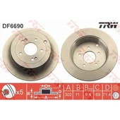 ARKA FREN DISK AYNASI HYUNDAI SANTAFE 2006-> (302 11 9.4 69 71.4) - TRW DF6690 - 1