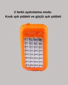 Gold Silver Güneş Enerjili Powerbank Işıldak – 10000 mAh, 32 LED, Çift USB, Su Geçirmez - 3