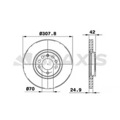 ON FREN DISK AYNASI (5 BIJON) ASTRA G / H ZAFIRA B CORSA D CORSA E ZAFIRA B ADAM - BRAXIS AE0062 - 1