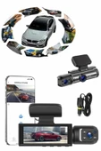 Video ve Fotoğraf Kaydedici Sürüş Kamerası Ön ve Arka Çift Kameralı thumbnail 3