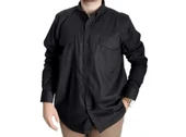 Erkek Gömlek UKol Gabardin Çift Cep 20360 Siyah thumbnail 1
