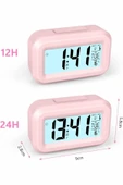 Gece Dijital Masa Saati Dijital Alarmlı Led Ekran Pilli Çalar Saat - 5