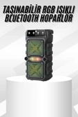 Çift Çıkışlı Güçlü Bataryalı Kablosuz Yüksek Ses Kaliteli Bluetooth Hoparlör thumbnail 1