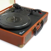 fomix FM-102 kahverengi  Hoparlörlü Bluetoothlu Pikap Plak Çalar thumbnail 3