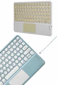 Bluetooth Touchpad Klavye Ultra İnce Taşınabilir Q Klavye - 3