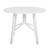 Round Yuvarlak Yemek Masası - Beyaz 110x110x76 cm - 3