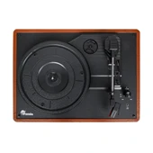 fomix FM-102 kahverengi  Hoparlörlü Bluetoothlu Pikap Plak Çalar thumbnail 2