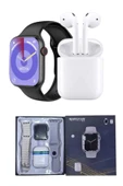 Akıllı Saat Gümüş Kasa Bluetooth Kulaklık Hediyeli Çok Fonksiyonlu İkili Set thumbnail 5