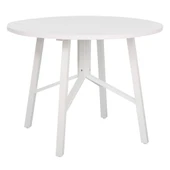 Round Yuvarlak Yemek Masası - Beyaz 110x110x76 cm - 4